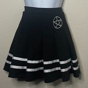 90s spencers gothic pentagram pleated skirt